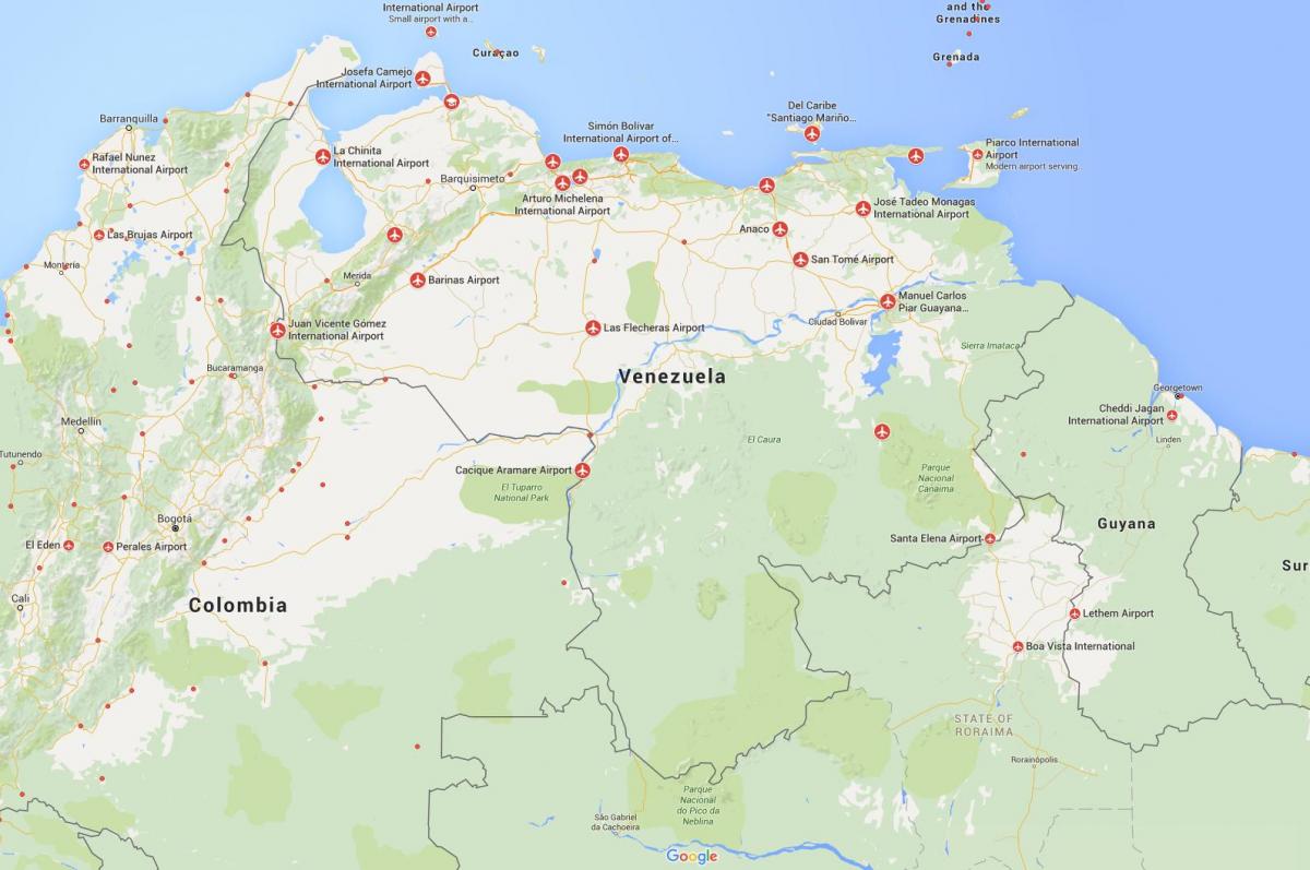 karta över venezuela flygplatser