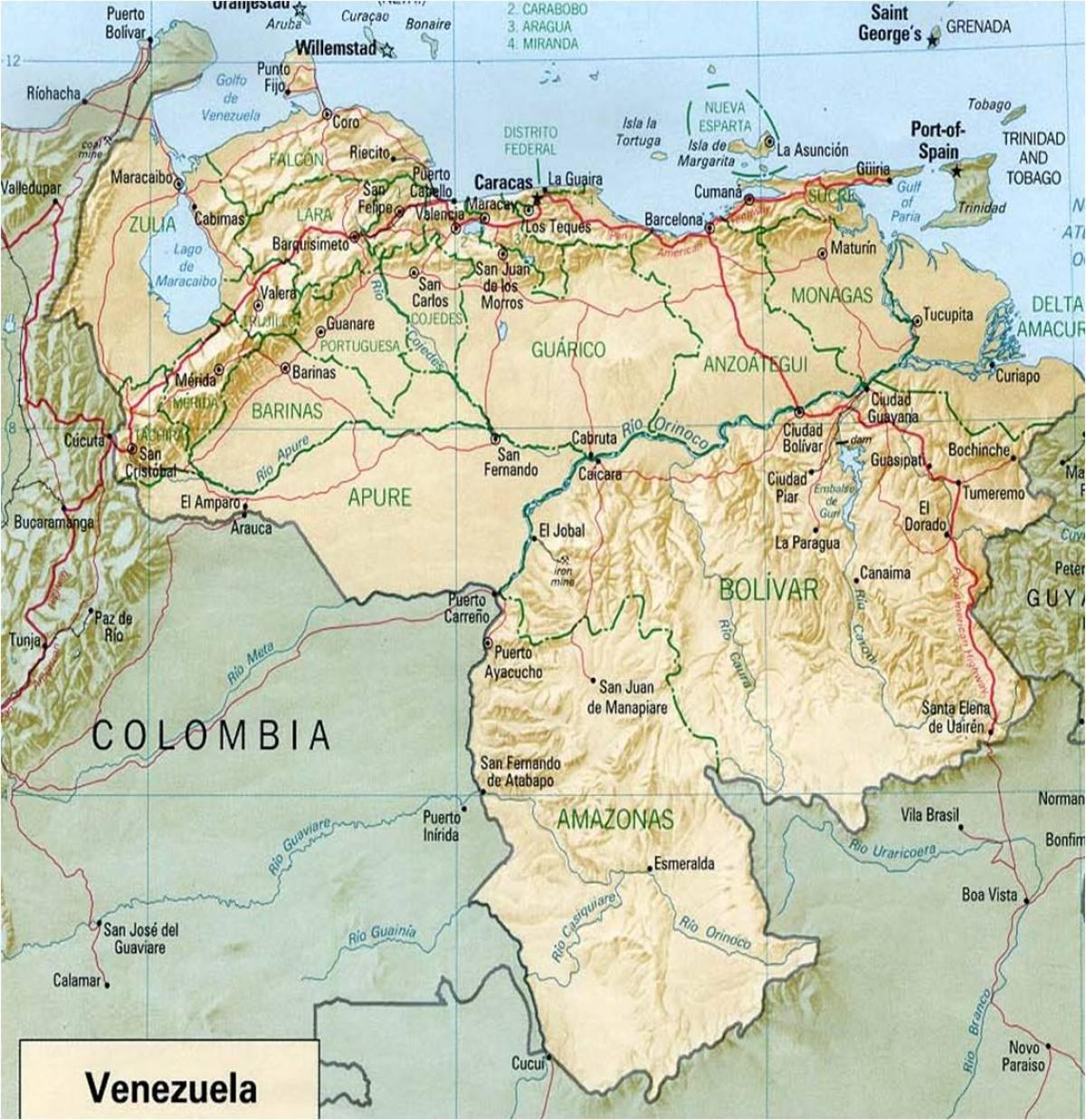 karta över venezuela river