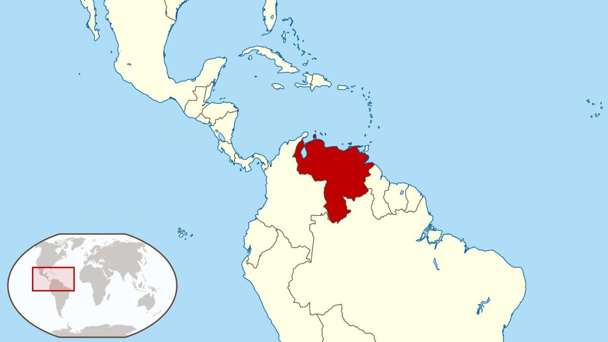 venezuela på kartan över sydamerika