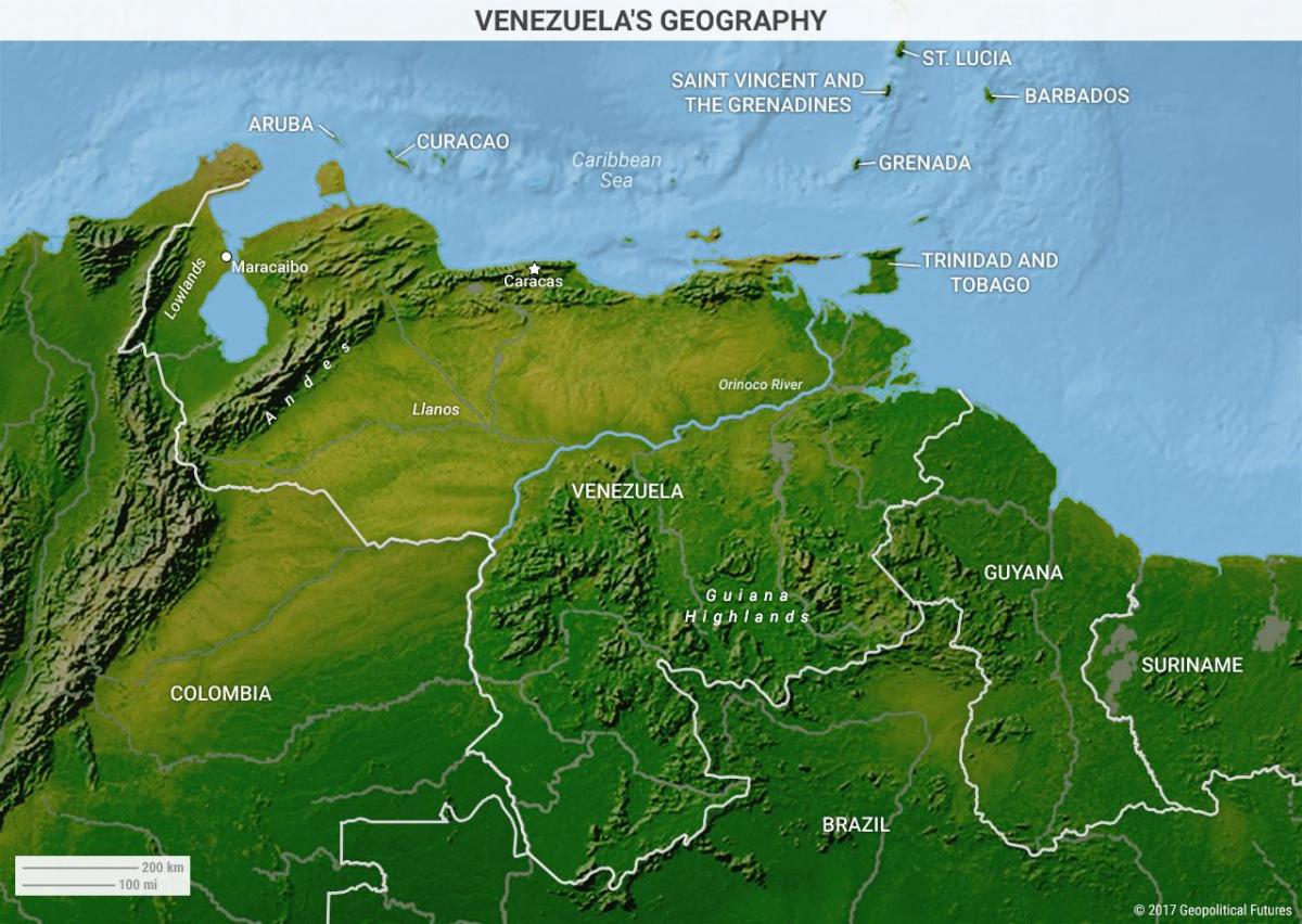karta över venezuela geografi