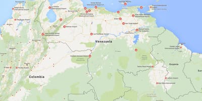 Karta över venezuela flygplatser